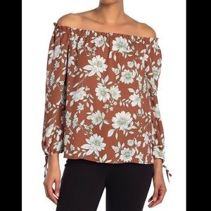 Gibson chestnut bloom brown top